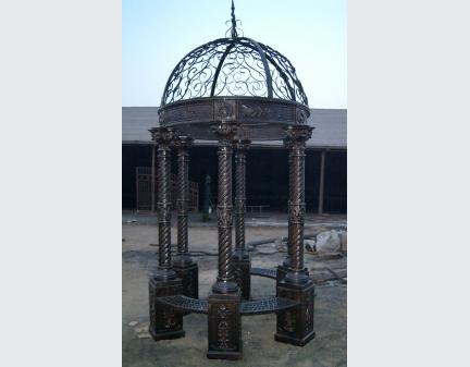 Custom Garden Gazebo with Casting Iron Top