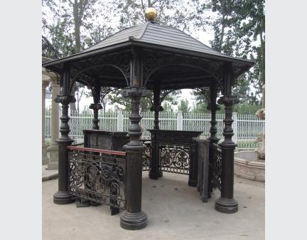  Garden Ornamental Outdoor Antique Wrought Iron Cast Gazebo